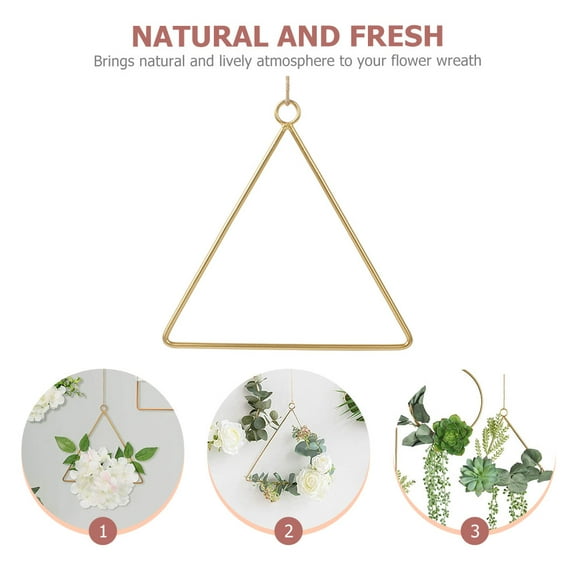 DEMACRIO Wreath Frames Crafts 1Set Metal Triangle Wreath Frame for Flower Fixing and Home Decoration