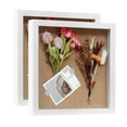 thumbnail image 1 of DEMAIKE 10x10 Shadow Box Picture Frame 2-Pack Wood 3D Picture Frame with Glass Cover Display Case for Medals, Wedding Memories, Tickets, and Photos, White, 1 of 4