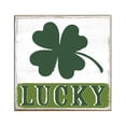 thumbnail image 1 of DEMDACO 8.5 Inches Square Lucky Shamrock Wall Art Home Decor, 1 of 2