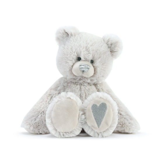 DEMDACO Adventurous Silver Diamond Color April Birthstone 8.5 inch Children's Plush Stuffed Animal Toy