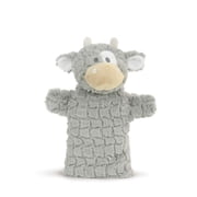DEMDACO Comet The Cow Soft Grey White 12 inch Polyester Fabric Stuffed Plush Puppet