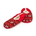 thumbnail image 1 of DEMDACO Nordic Pattern Red, Black, and White Womens Polyester Holiday House Slippers - Large, 1 of 1