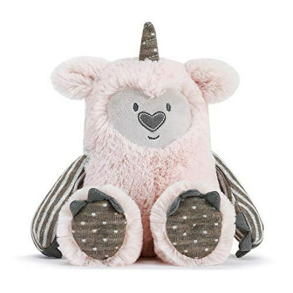 DEMDACO Pink Growl Pal Dreams with Unicorn Horn 10 inch Children's Plush Stuffed Animal Toy