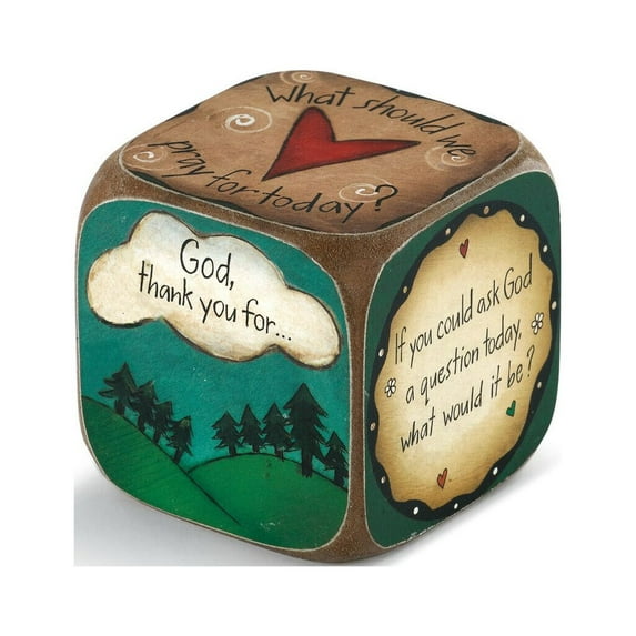 DEMDACO Sweet Table Prayer Conversation Dice Made by Resin Stone It Great Gift of Faith and Devotion for Friends and Family Members.