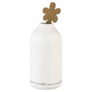 DEMDACO You Make Me Smile Matte White 5 x 4 Ceramic Stoneware Just Because Small Vase