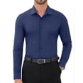 thumbnail image 1 of Youclos Men's Long Sleeve Stretch Wrinkle-Free Button Down Shirts 4-Way Stretch Formal Work Dress Shirts, 1 of 8