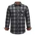 thumbnail image 1 of Youclos Long Sleeve Flannel Plaid Checkered Shirts for Men Casual Button Up Shirt, 1 of 8