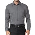 thumbnail image 1 of DEMEANOR Long Sleeve Stretch Dress Shirt for Men Solid Button Down Shirt Slim Fit, 1 of 6