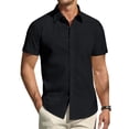 thumbnail image 1 of Youclos Men's Short Sleeve Dress Shirts Casual Button Down Shirt Regular Fit, 1 of 7