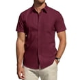 thumbnail image 1 of Youclos Men's Short Sleeve Dress Shirts Casual Button Down Shirt Regular Fit, 1 of 8
