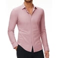 thumbnail image 1 of Youclos Men's Stretch Dress Shirts Long Sleeve Button Down Shirt Wrinkle-Free, 1 of 8