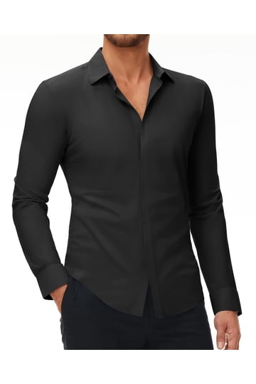 dress shirts at walmart George Men's Classic Dress Shirt, Spread Collar, Long Sleeves, Comfortable Fabric with Stretch