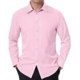 thumbnail image 1 of Youclos Mens Long Sleeve Stain Resistant Dress Shirts Slim Fit Button Down Shirt, 1 of 6