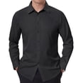 thumbnail image 1 of Youclos Stain Repellent Button Down Shirts for Men Long Sleeve Stretch Dress Shirt, 1 of 6