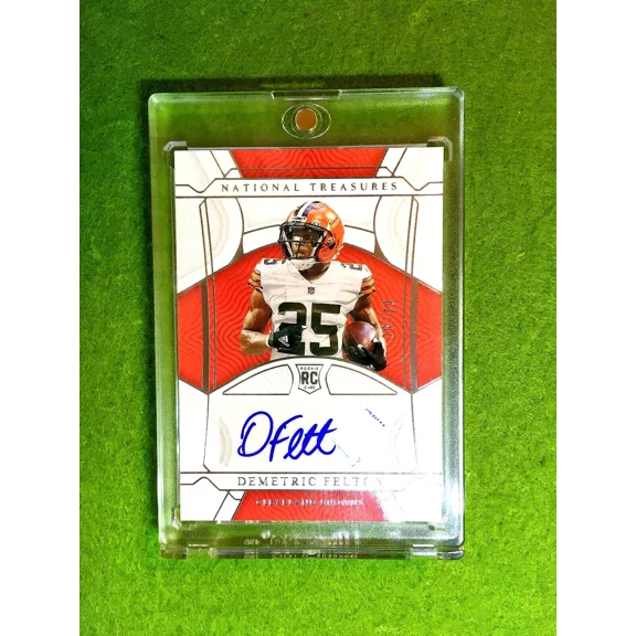 DEMETRIC FELTON AUTO ROOKIE CARD AUTOGRAPH BROWNS 2021 National Treasures RC /49