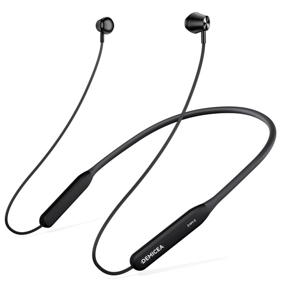 DEMICEA Bone Conduction Neckband Headphones, Bluetooth Wireless with Noise Isolation Mic, 7-Hour Playtime