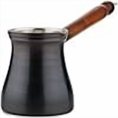 DEMMEX Brushed Copper Turkish Coffee Pot, Cezve Ibrik Briki, Stovetop Greek Arabic Coffee Maker, Copper & Wooden Handle & Tin Lining, 100% Handcrafted (Patina, 15 fl Oz/5-6 ppl)