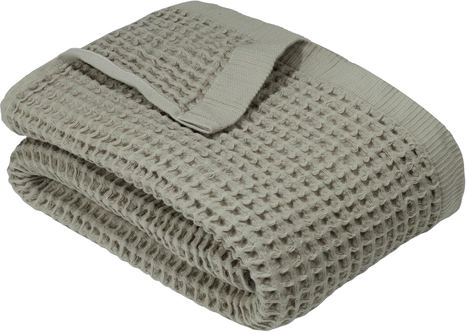 DEMMEX Organic Cotton Waffle Turkish Bath Towel, 60x30 in – 100% Oeko-TEX Certified Ultra Soft Premium Turkish Cotton - Lightweight Quick Dry Waffle Weave Turkish Towel (Beige/Light Tan)