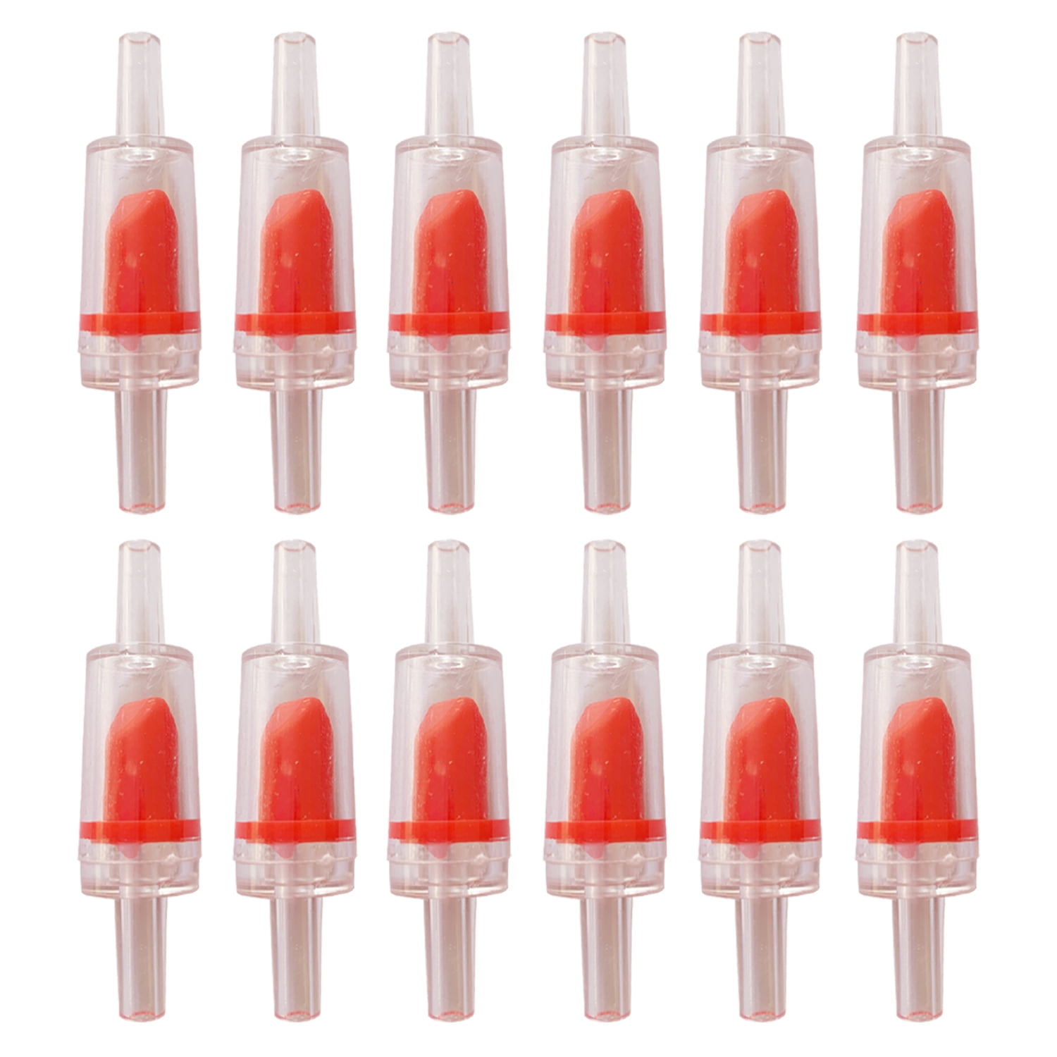 DEMONTALK 12PCS Aquarium Check Valves, One Way Non-Return Check Valve for Fish Tank Air Pump, Check Valve for 3/16 Inch Airline Tubing, Aquarium Air Pump Accessories