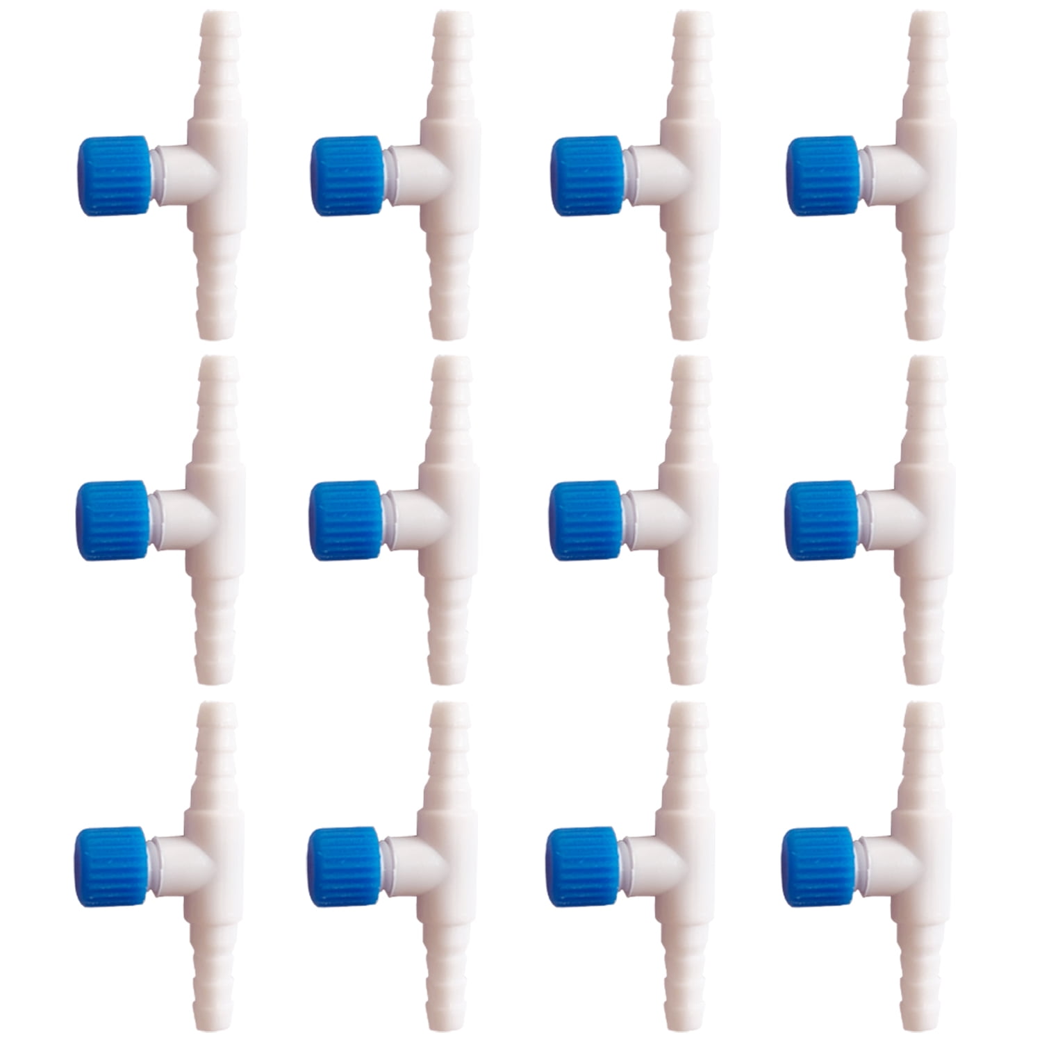 DEMONTALK Aquarium Air Control Valves, Fits for 3/16" ID Airline Tubing, Single Way Air Flow Controllers Regulators, Adjustable Hose Connectors Air Pump Accessories for Fish Tanks