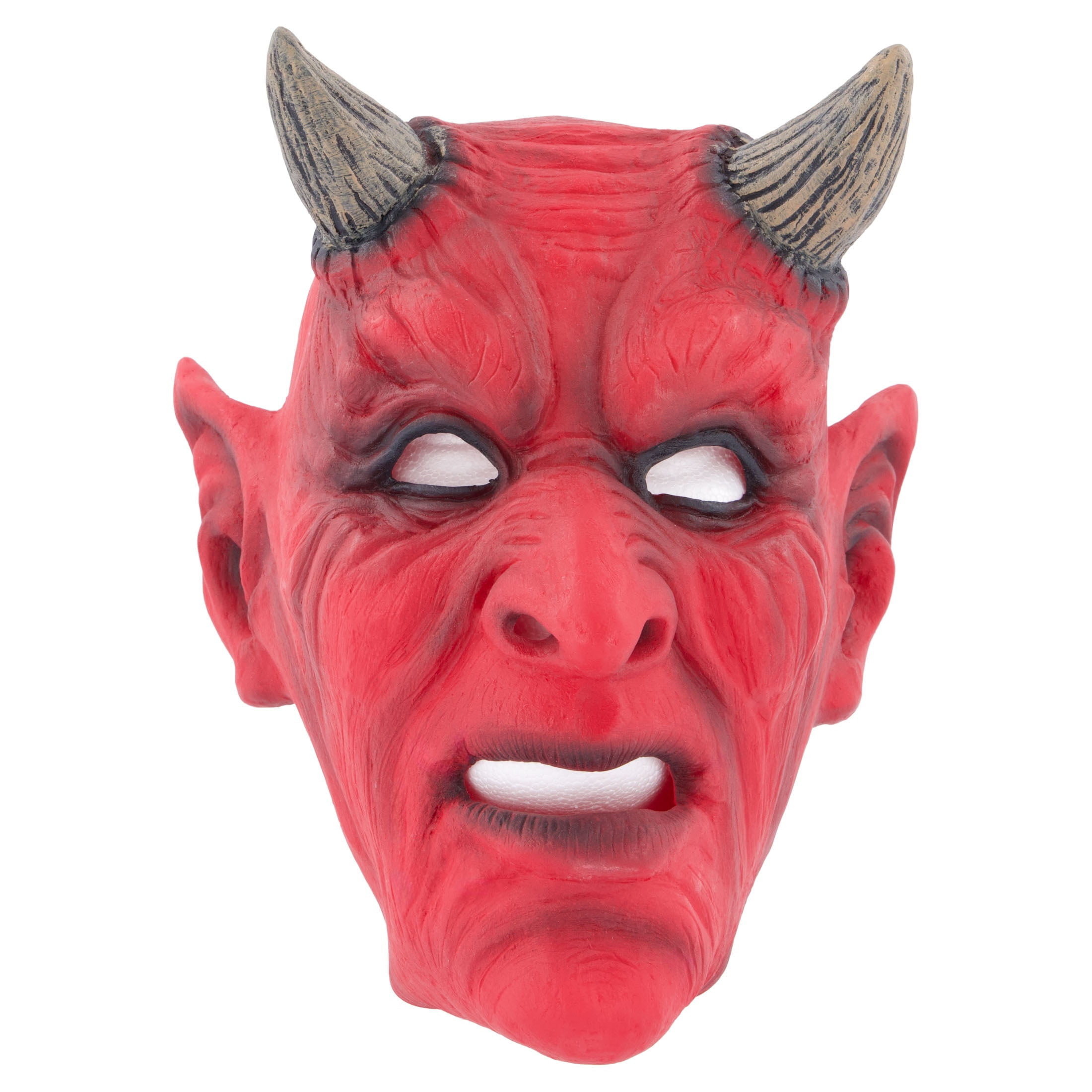 Demon Head Mask Costume Accessory for Adults, Red and Black, Halloween by Way To Celebrate