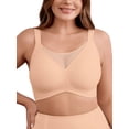 thumbnail image 1 of DEMOTIME Womens Bras No Underwire Soft Light Support Bras Seamless Everyday Bras Beige 2XL, 1 of 7