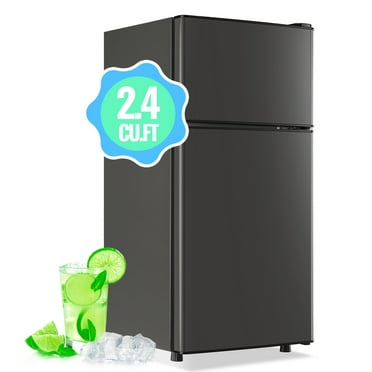 DEMULLER 2.4 Cu.ft Mini Refrigerator with Freezer Small Fridge Top Freezer Personal Fridge New Gray