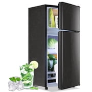 DEMULLER 2.5 cu.ft Mini Refrigerators with Freezer Small Refrigerators One Person Plastic Shelves Dark Gray New