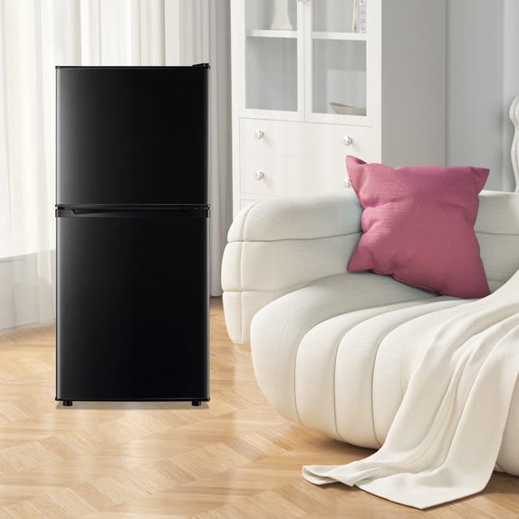DEMULLER 2.8 Cu.ft Mini Refrigerator Black Fridge with Double Door Adjustable Temperature New
