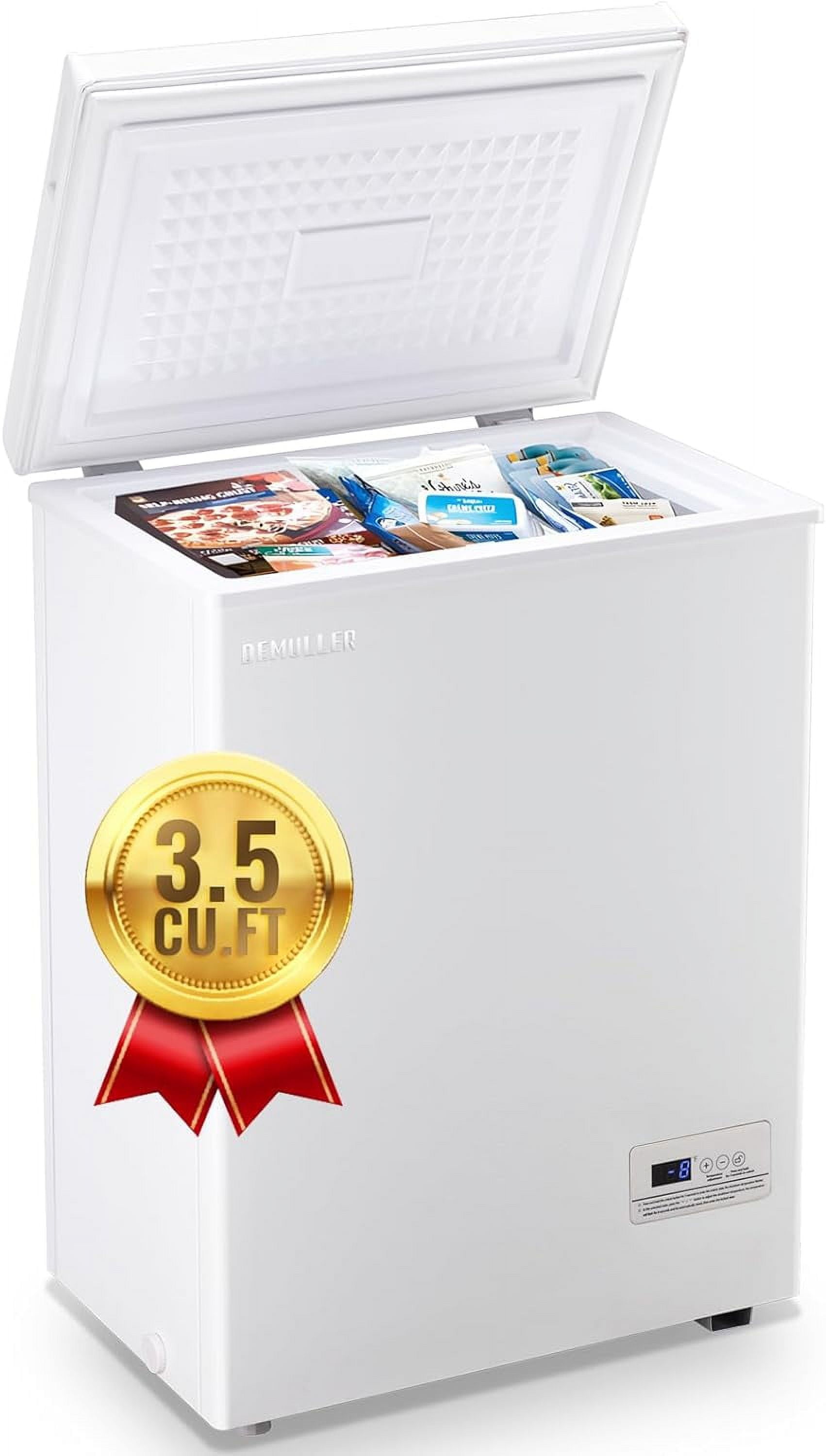 DEMULLER 3.5 CU.FT Mini Fridge with Freezer Compact Small Deep Freezers