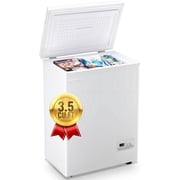 DEMULLER 3.5 Cu. ft Mini Fridge with Freezer Compact Small Deep Freezers for Dorm Office 63-White, NEW