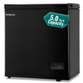 thumbnail image 1 of DEMULLER Chest Freezer with Electronic Panel 5.0 Cu.ft Deep Freezers with 2 Removable Baskets Black, 1 of 9