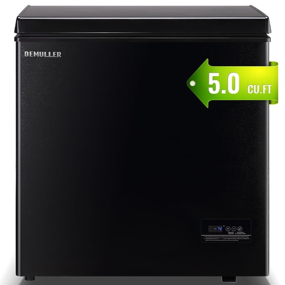 DEMULLER Deep Freezer Mini Chest Freezer Small Freezers for Dorms,Apartment Top Open Door New Black