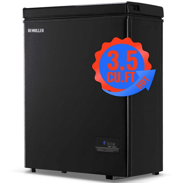 DEMULLER Mini Energy Efficient 3.5 CU.FT. Compact Deep Freezer, Small