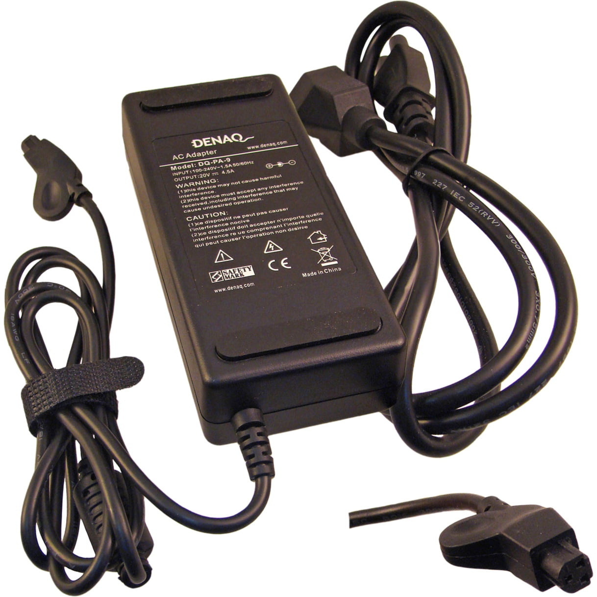 DENAQ 20V 4.5A 3-pin AC Adapter for DELL Inspiron & Latitude Series ...