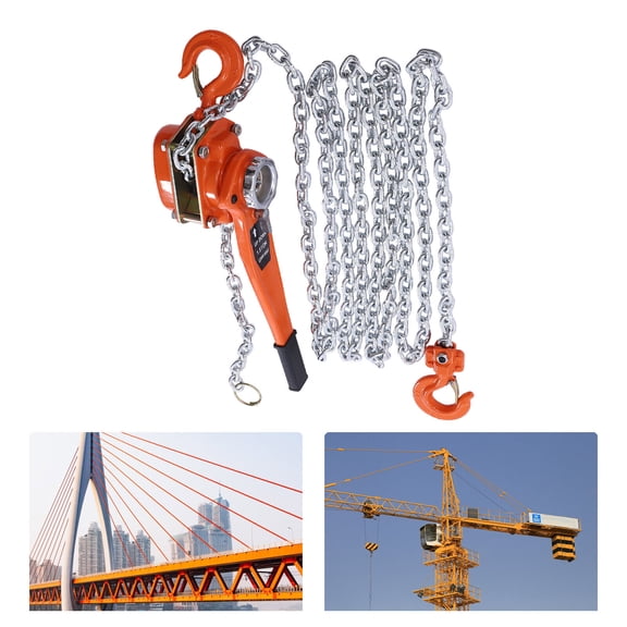 DENEST 1.5T 3300lbs Lever Block Chain Hoist Chain Come Along Puller + 20FT Chain 2 Hook