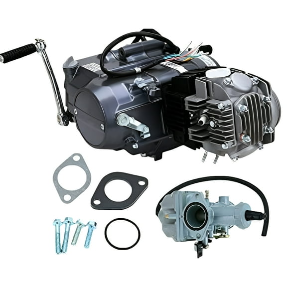 DENEST 125CC Engine Motor, 12V Single Cylinder 4-Stroke with Air-Cooled Motor Engine Pit Dirt Bike for Honda CRF50 CRF70