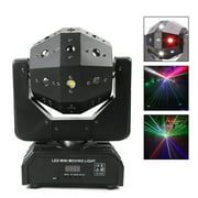 DENEST 16 LED Moving Head RGB Stage Light, DMX Sound Activated DJ Disco Lamp
