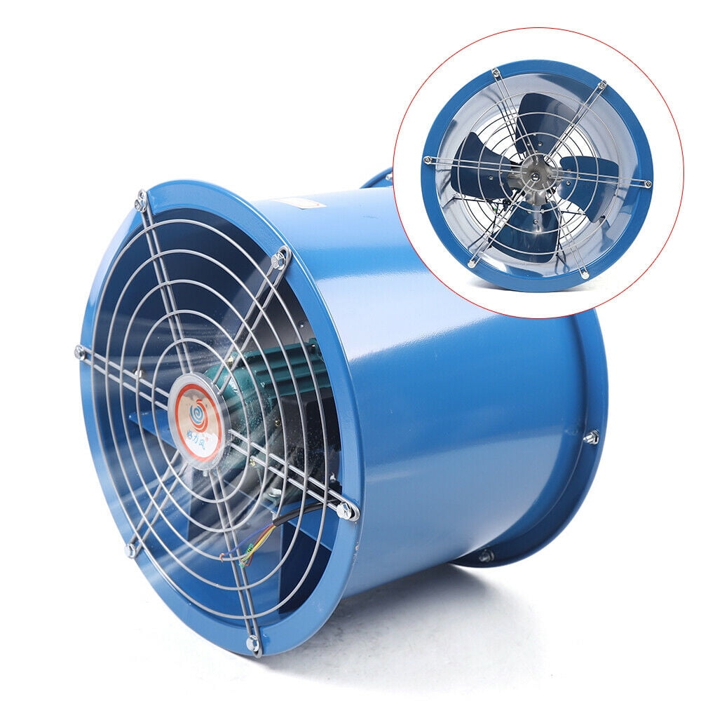 DENEST 16 inch Axial Fan Cylinder Pipe Spray Booth Paint Fumes Exhaust Fan Silent 110V