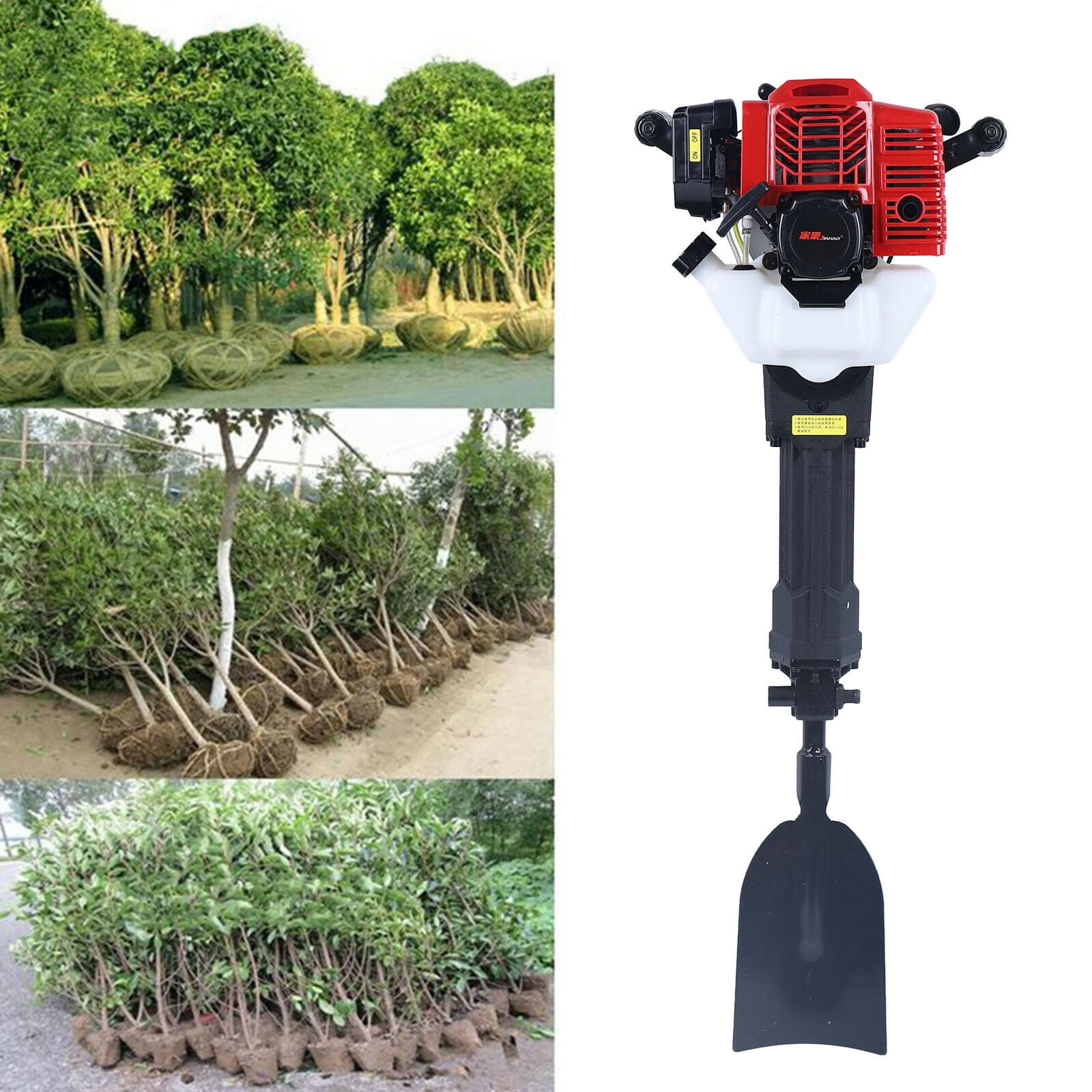 DENEST 2-Stroke Garden Tree Digger Machine Tree Sapling Planting Shovel Machine 52CC 1900W