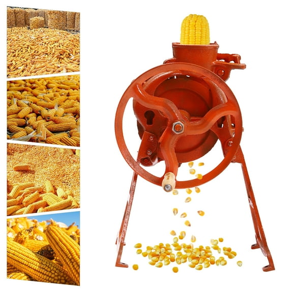 DENEST 2-in-1 Corn Thresher, Orange, Manual Corn Cob Sheller Machine for Saving Labor