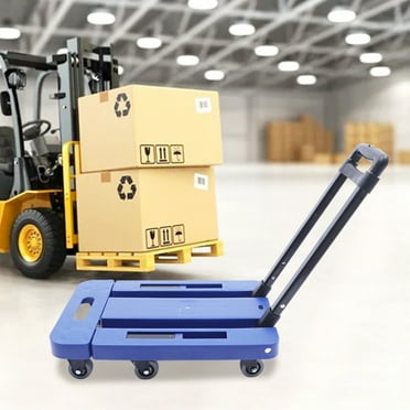 DENEST 220 lbs Luggage Cart Folding Dolly Push Truck Hand Collapsible Carrying Trolley
