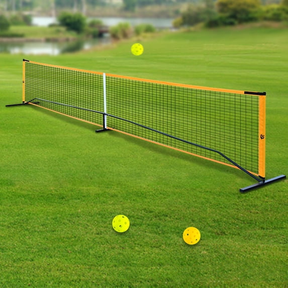 DENEST 22ft Portable Pickleballs Set Backyard Park Sports Tennis Pickleball Net Paddle