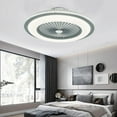thumbnail image 1 of DENEST 23" Invisible Ceiling Fan Dimmable LED Light Kit Remote Control Flush Mount Lamp, 1 of 12