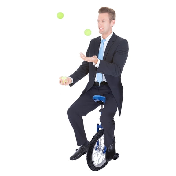 DENEST 24-inch Wheel Unicycle Height Adjustable Unicycle Blue Steel One Wheel Bike For Cycling Balance Training