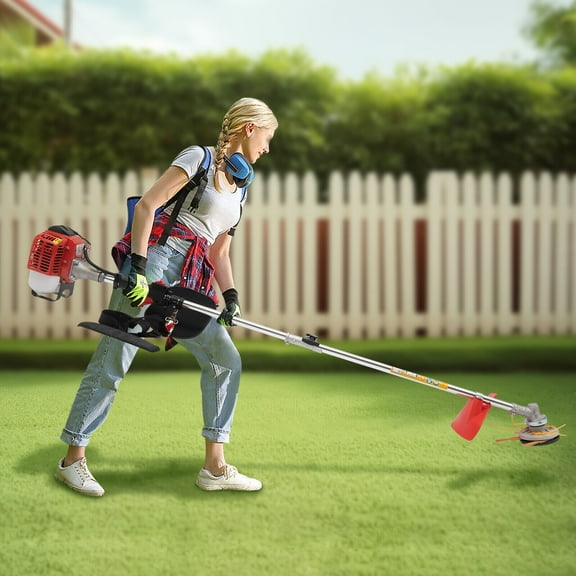 DENEST 26cc 2-Stroke Gasoline String Trimmer Grass Wacker Weed Trimmer with Carring Strap