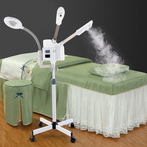 DENEST 3 in 1 Facial Steamer Magnifying Lamp Hot&Cold Ozone Machine Spa Salon Beauty