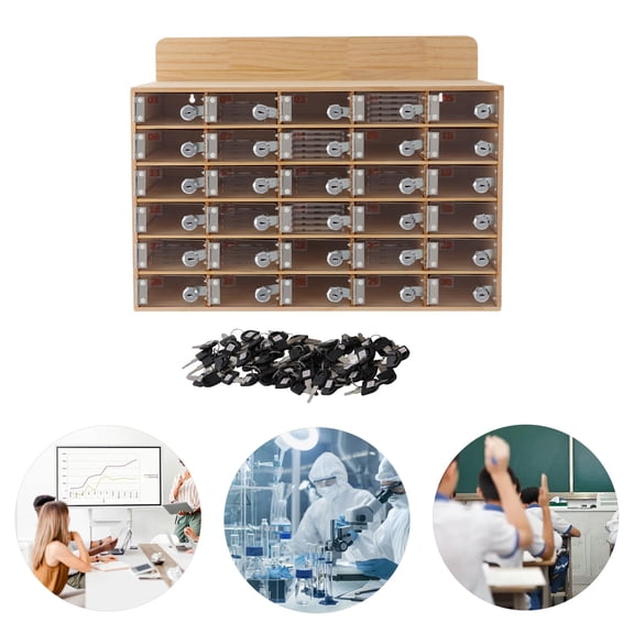 DENEST 30 Slots Cellphone Locker Cell Phone Storage Box for Employees Classroom Gym Cell Phone Storage Locker Cell Phone Storage Cabinet
