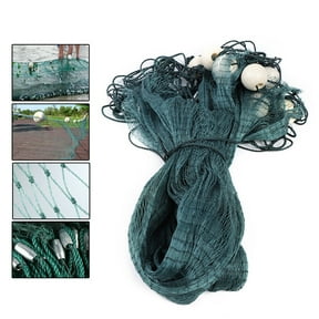 DENEST 33FT Nylon Beach Seine Drag Net Fishing Cast Monofilament Fish Mesh Sinker Nets