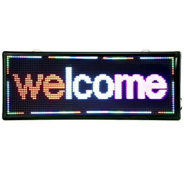 DENEST 40" x 15" Led Scrolling Sign 3-color Programmable  For Advertising with Wi-Fi USB